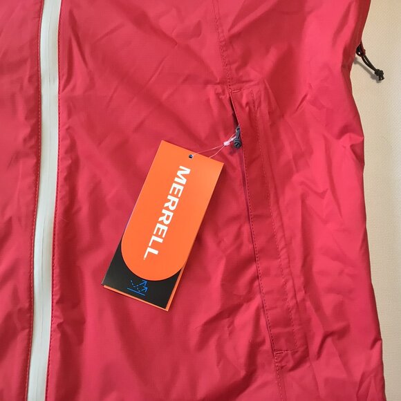 NWT Merrell Rain Jacket Waterproof Red Men’s Medium New - Picture 11 of 11